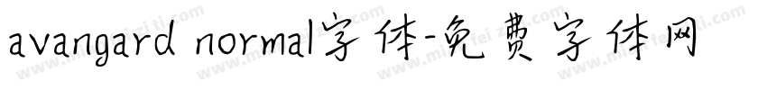 avangard normal字体字体转换